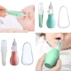 Unbranded Baby Infant Toddler Nasal Aspirator Bulb Mucus Sucker Suction Nose Cleaner - Pink