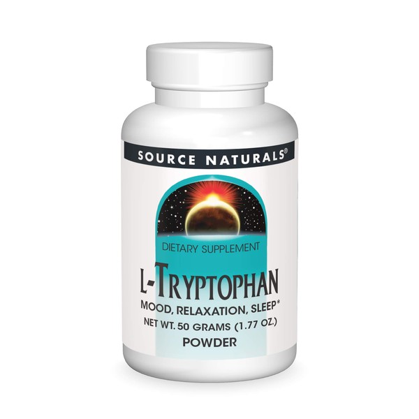 Source Naturals L-Tryptophan, for Mood, Relaxation, and Sleep* - 50 Grams Powder