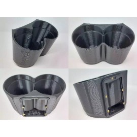 Gregparts LLC Dual Cup Holder - 1992-1995 Honda Civic Arm Rest Cupholder 93 94 EG armrest ash