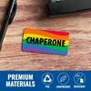 CHAPERONE Name Tag Rainbow with Magnetic Backing - Large Heavy