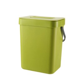 Small Kitchen Compost Bin 3L Kitchen Waste Bin Household Countertop Container with Lid for Rubbish Composter (A)