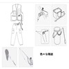 TIES Stainless Steel Spring Rope Keychain Elastic Rope Anti-Fall Anti