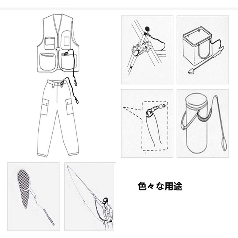 TIES Stainless Steel Spring Rope Keychain Elastic Rope Anti-Fall Anti