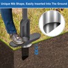 Grass Plugger Tool with Adjustable Digging Depth from 3 to