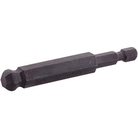 BONDHUS No. 10814 Hexagonal Ball Point Power Bit 3/8 Inch (Insertion Angle: 0.25 inches (6.35 mm), Total Length: 3.0 inches (76 mm), Black Dyed