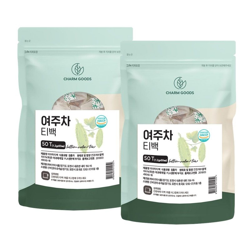 Charm goods 국내산 여주차 티백 순수 100프로 여주 열매 차