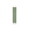 Star LED Stabkerze Flamme Stripe 2er-Set aus Wachs