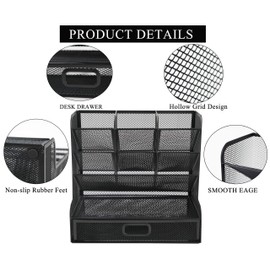 Mesh Desk Organizer Multifunktionale Desktop Schreibwaren Stifthalterbox für das Home Office School Supply Lagerregal
