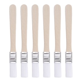uxcell 0.5" Width Small Paint Brush Nylon Bristle with Wood Handle Painting Tool for Wall, Door, Cabinets, Furniture, Fences, White 6Pcs