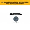 FastCap PowerHead Wood Screws with Oversized Flat Head - Self-Tapping