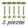 RIVERSOFY Kit 5 Rodillos Jade Piedra Masaje Rejuvenecimiento Facial