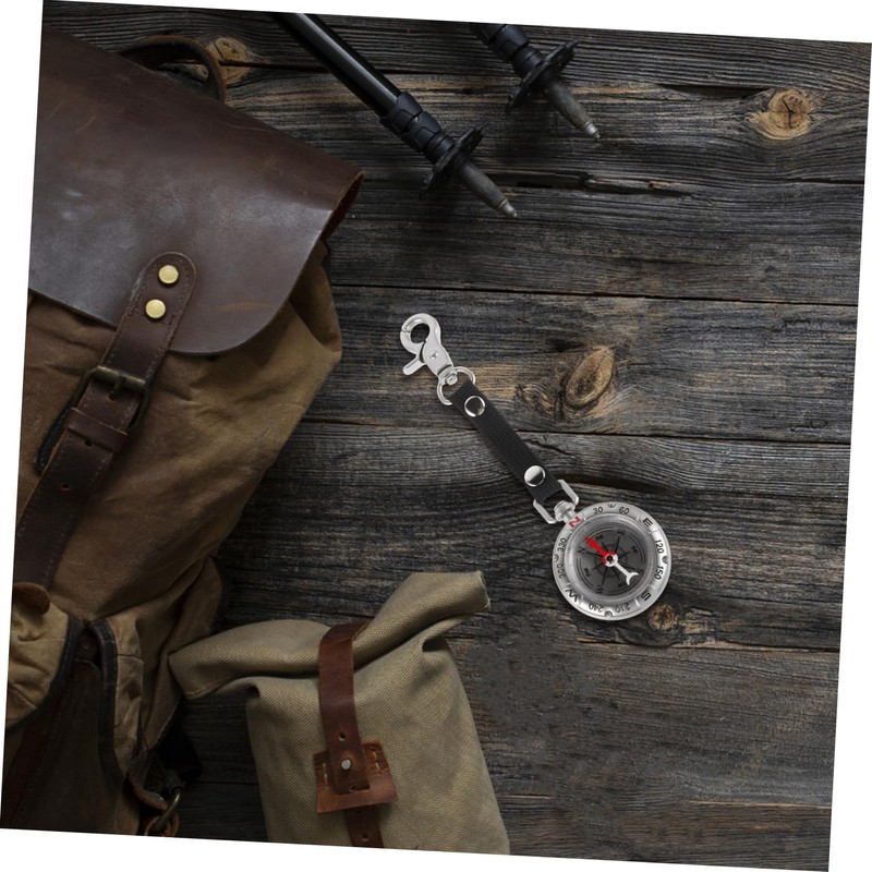 Sosoport Camping Accessory Durable Keychain Compass Portable Hiking Compass for