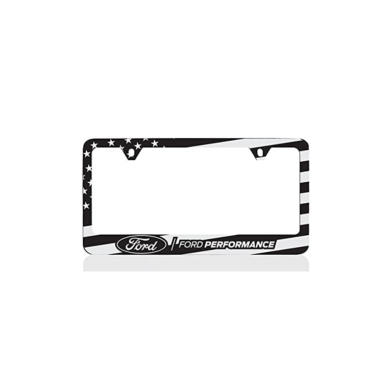 Ford Performance American Flag Patriotic Black UV Printed Metal License