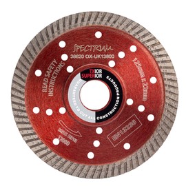 OX Tools TX10R-125/22 OX-TX10R Spectrum Superior Turbo Diamond Blade, 125/22.23mm, Red