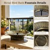 Bird Bath for Outside, Solar Powered Bird Bath Bowl Fountain