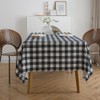 MANGATA CASA Black Gingham Thanksgiving Tablecloth - Fall Tablecloth Rectangle