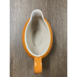 Le Creuset "Flame" Signature Gravy Boat LE CREUSET 12 Oz 460ml Stoneware Volcanic Pitcher