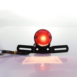 Krtopo Tail Brake Stop Motorcycle Turn Signal Light Red Chopped Fender Edge Universal Modified Retro
