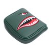 SHABIER Dark Green Golf Putter Cover with Tiger Shark Design