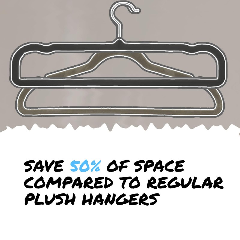 Velvet Trouser Hangers, Velvet Pants Hangers for Closet - JOMWEN