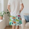 Men's Swim Trunks with Mesh Lining Cartoon Dinosaurs Board Shorts