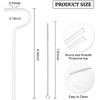 3pcs Reusable Glass Anti - Wrinkle Drinking Straws for Lip,