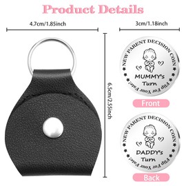 Christmas Gifts for New Dad Gifts for Her Funny Decision Coin Double Side Gift for New Mom Pregnancy Gift for First Time Mom Parents Presents for Couples Mother to Be Present Expecting Mother