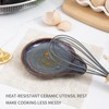 Farmhouse Ceramic Spoon Rests Holder,Coffee Spoon,Cooking Utensil,Ladles, Tong for Kitchen