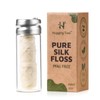 HUGGING TREE Natural Silk Dental Floss with Glass Dispenser |
