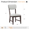 COLAMY Solid Wood Dining Chairs Set of 2, Mid Century