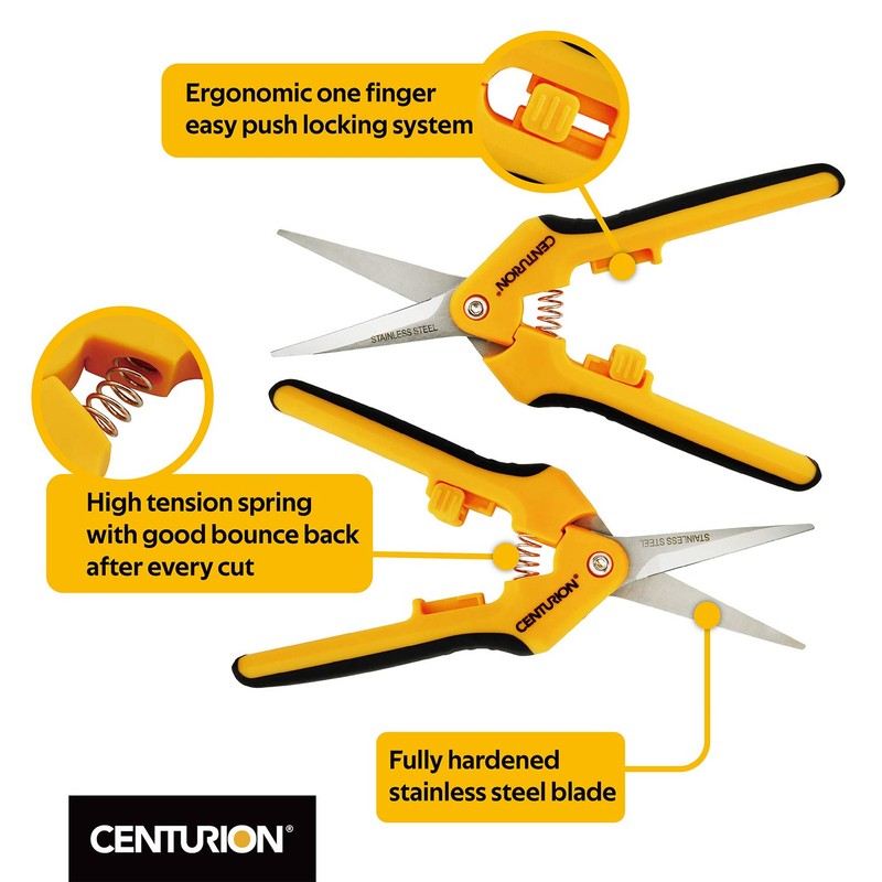 Centurion 201 Hand Pruner Shears, 2-Piece Set, 6½" Straight &