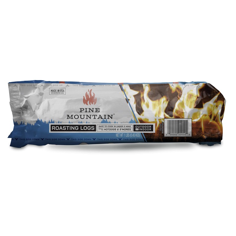 Pine Mountain Roasting Logs, Cooking firelogs for Campfire, Fireplace, Fire
