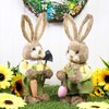 Juvale Standing Bunny Statues, Easter Bunny Figurines for Party and