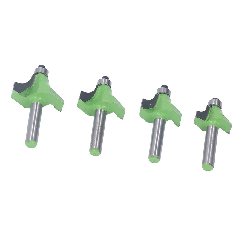 4 Pcs Roundover Router Bit 8mm Shank 5/8in 3/4in 7/8in