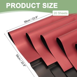 PATIKIL Flower Gift Wrapping Paper, 20 Sheets Double Sided Waterproof Bouquet Paper Wrap Florist Packaging Floral Papers for Wedding DIY Craft Valentine Mother's Day, Black