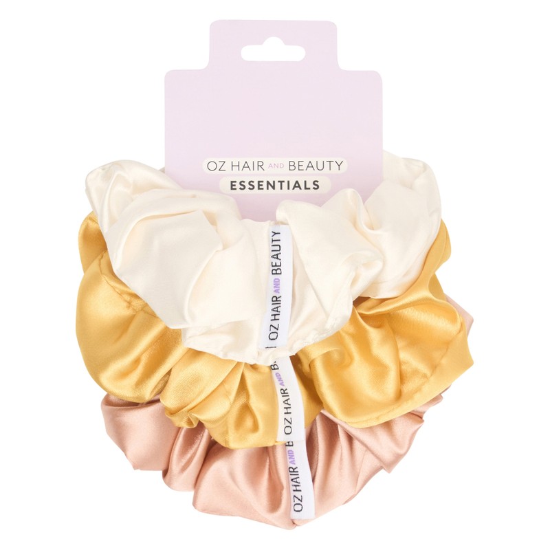 Oz Essentials Large Scrunchie Trio Set - Neutrals