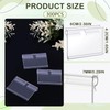 Tatuo 300 Pcs Reusable Plastic Wire Shelf Label Holders, Clear