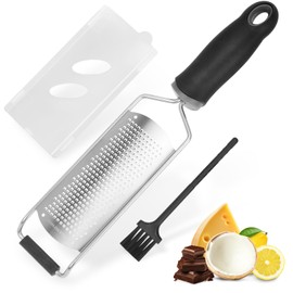 Lemon Zester Grater with Handle, Fine Graters for Kitchen, Cheese Grater Handheld, Hand Grater Zester Tool Stainless Steel
