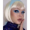Platinum blonde bob wig: Carol-Anne platinum blonde #1001