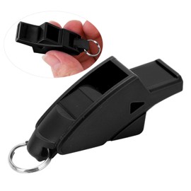 TOTITOM Plastic Sports Whistle with Lanyard, Practical and Practical Professional Football Referee Whistle (Black)