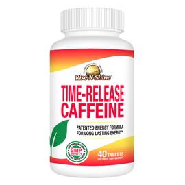 RISE-N-SHINE Time Release Caffeine with L-Tyrosine, Thiamine, Vitamin B6, Vitamin B12, Thiamin & More - Energy Supplement for Women and Men - 40 Tablets