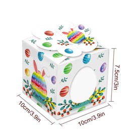 Easter Boxes - 12pcs Easter Treat Boxes,Happy Easter Gift Boxes Easter Sweet Boxes Easter Party Boxes for Easter Egg Hunts and Picnics Gift Paper Box Party Favours Goodies and Easter Boxes Empty