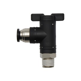 SRJQXH 8 mm Air Line Connection and 1/4 Inch Thread, Pneumatic Connection, Right Angle Air Flow Control Valve, Black, Air Flow Control Valve Can Be Used to Control Pipeline Gas