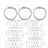 Changyeah Metal Books Rings Memo Tray, Pack of 30 Book Rings, 3 Binder Rings, Bookbinding Loose Leaf Connector Rings, cBooks Rings Binder Rings, for Key Rings, Scrapbook, Album, Memo Tray (Silver)