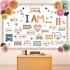 Pasimy Boho Affirmation Station Bulletin Board Set 3D Rainbow Motivational