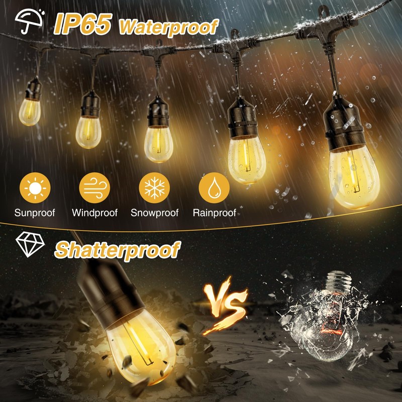 ZJOJO Solar String Lights Outdoor Waterproof 100FT,Solar Lights Outdoor with