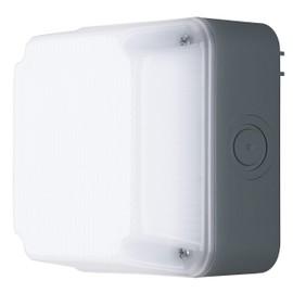 Luceco LED Storm Outdoor Bulkhead Light, 11.5 x 11.5 cm, 4.5 W, 4000K Colour Temperature, White Plastic