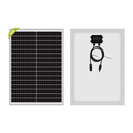 Newpowa 50W Mono Solar Panel 50 Watt Monocrystalline Module with 3ft Connectors for RVs Boats Home Off - Grid Systems