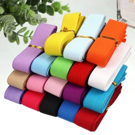 30 Yards Color Elastic Bands Wide Elastic Band Braided Elastic Band Elastic String for Crafts DIY Projects Sewing Headbands Hair Bands Shorts Waist Shoe Laces Wigs Bracelets, 18 Colors, 1 Inch