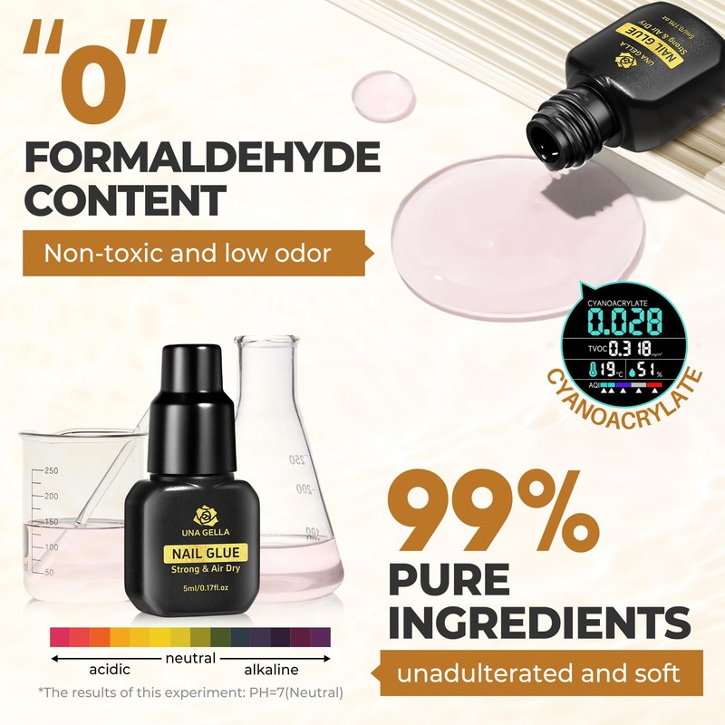 UNA GELLA Fast Drying Super Strong Nail Glue for Press
